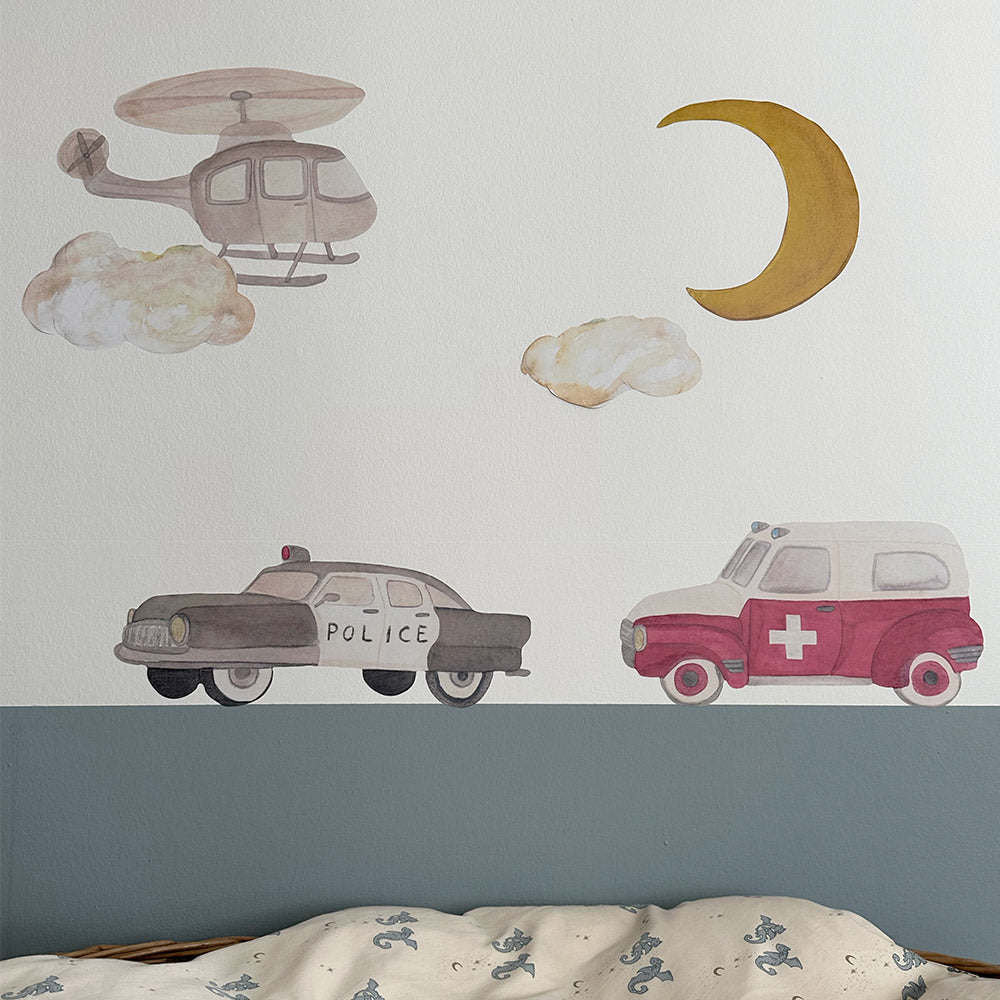 That's Mine Wallsticker politibil - Multi - 100% Textile foil Buy Bolig & udstyr||Børneværelset||Wallstickers||Udsalg||Alle||Influencer choice||Wallsticker - bundle||3 for 2||Udsalg - bolig||alt minus sløjfe||Wallstickers - køretøjer||Påskebundle||Summer Bundle||August bundle||mette-sale here.