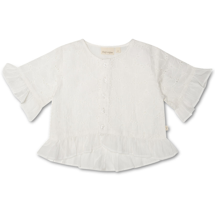 That's Mine Ibbi skjorte - Brilliant white - 100% Organic cotton Buy Overdele||Skjorter||personale||SS25 here.