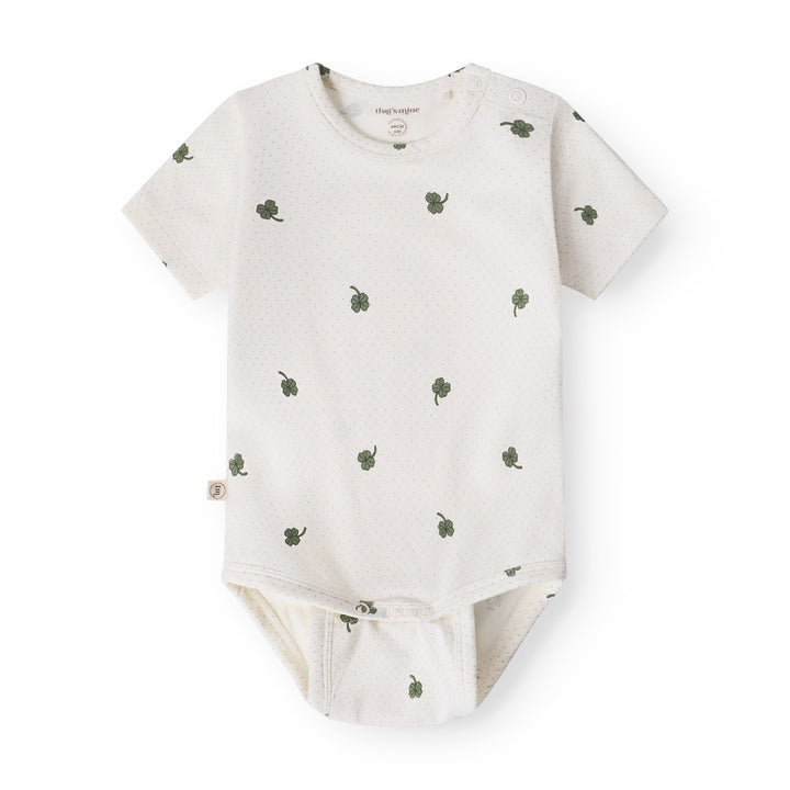 That's Mine Ellis SS bodystocking - Specks of luck - 48% Organic cotton / 47% Modal / 5% Elastane Buy Bodystockings||Undertøj||personale||Basics here.