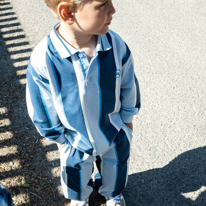 That's Mine Victor polo trøje - Multi stripe - 95% organic cotton / 5% elastane Buy Overdele||Bluser||personale||Forår 2026 here.