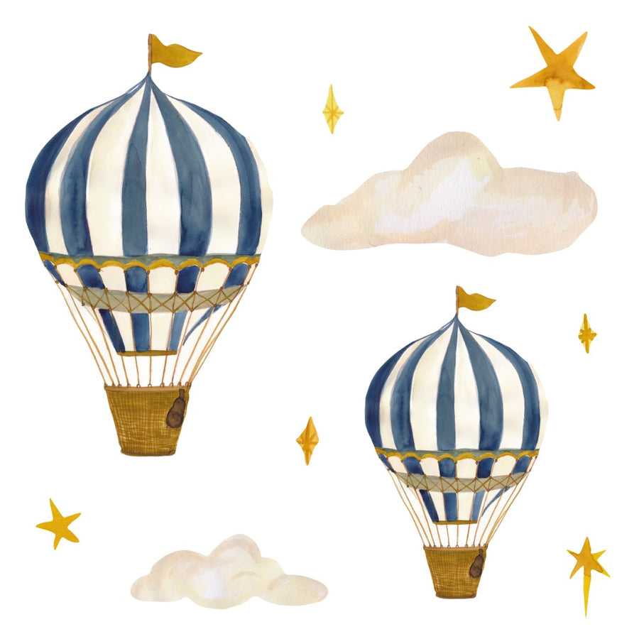 That's Mine Wallsticker dreamy balloons - Blue - 100% Textile foil Buy Bolig & udstyr||Børneværelset||Wallstickers||personale||NOOS here.