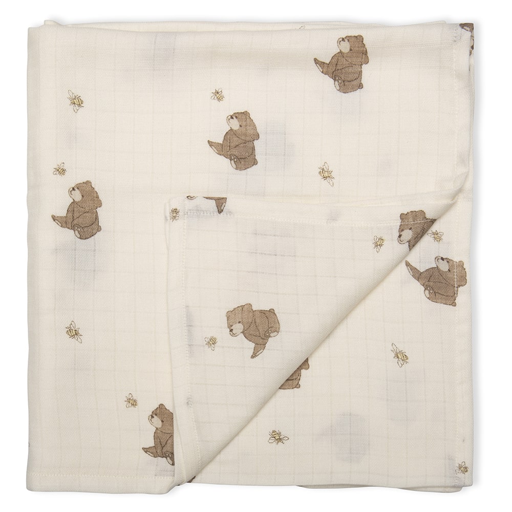 Jana muslin swaddle - Bees and bears