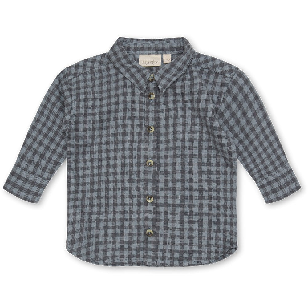 That's Mine Helge shirt - Blue check - 100% Organic cotton Buy Tøj||Skjorter & toppe||Skjorter||Alle||personale||AW24 - VIP adgang||Efterår 2024 here.