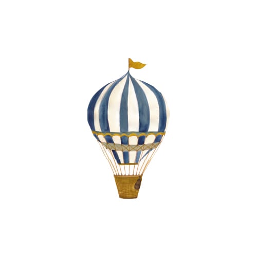 That's Mine Wallsticker Retro air balloon small blue - Blue - 100% Textile foil Buy Bolig & udstyr||Børneværelset||Wallstickers||Alle||personale||Influencer choice here.